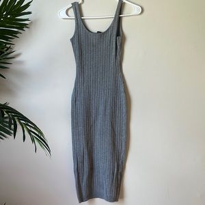 Gray thick spandex dress